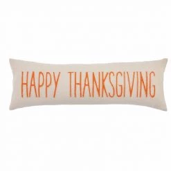 Mud Pie Pillows Happy Thanksgiving Washed Canvas Pillow