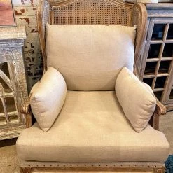Global Imports Accent Chairs Harlow Cane Wingback Chair