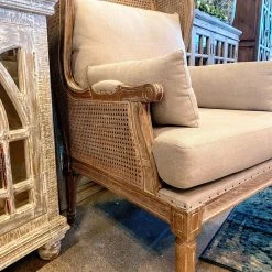 Global Imports Accent Chairs Harlow Cane Wingback Chair