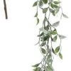 A&B Floral 42" Hanging Leaf Spray, Snowed Green Greenery