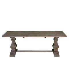 Rockford Wholesale 110" Versailles Dining Table, Burnt Oak Gray Dining Tables