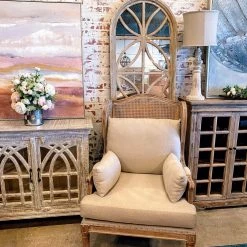 Global Imports Accent Chairs Harlow Cane Wingback Chair