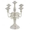 UMA Candleholders White Distressed Candelabra