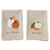 Mud Pie Pumpkin French Knot Towel (Various Styles) Tea Towels & Cloth Napkins