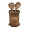 Mud Pie Beaded Utensil Holder, Natural Kitchen Decor