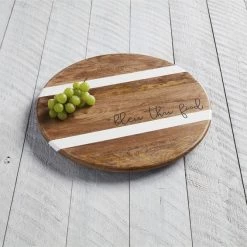 Mud Pie Decorative Trays & Risers Bless This Food Lazy Susan