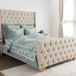 Classic Home Patrina 6 Piece King Duvet Set, Blue Surf Bedding