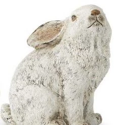 K&K Interiors Medium White Resin Bunny (Various Styles) Home Accents