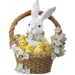 Regency Spring Bunny And Chicks In Flower Basket