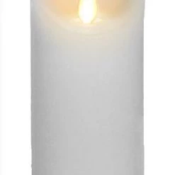 A&B Floral Home Accents Wax Flickering Candle, 5"W X 8"H, Various Colors