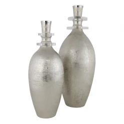Import Collection Vases, Bottles, & Containers Conroe Bottles, Set Of 2