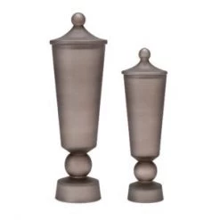 Crestview Glass Urns, Set Of 2