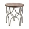 Crestview Alicia Mango Wood And Iron Round End Table Accent Furniture