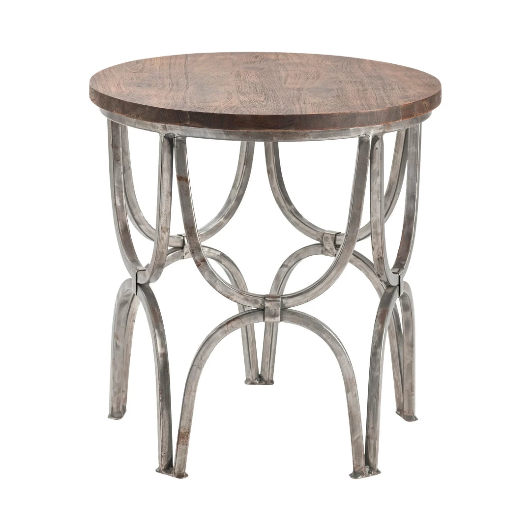 Crestview Alicia Mango Wood And Iron Round End Table Accent Furniture 1 Crestview Alicia Mango Wood And Iron Round End Table Accent Furniture
