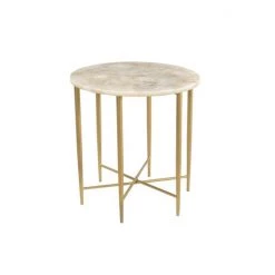 Crestview Accent Furniture Katherine Round Marble Accent Table