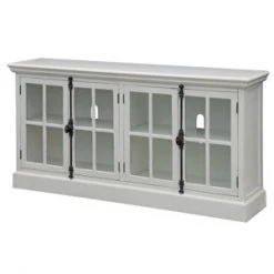 Crestview Consoles, Breakfronts, & Sideboards Coventry White Oak Finish 4 Door Media Console
