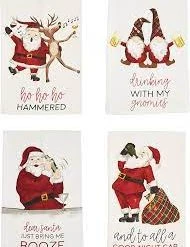 Mud Pie Tea Towels & Cloth Napkins Drinking Christmas Towel (Various Styles)