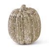 K&K Interiors Champagne Glitter Pumpkin, Medium