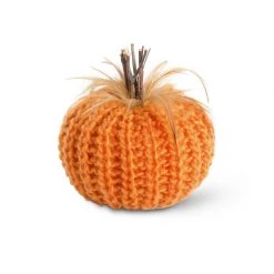 K&K Interiors Crochet Pumpkin, Orange