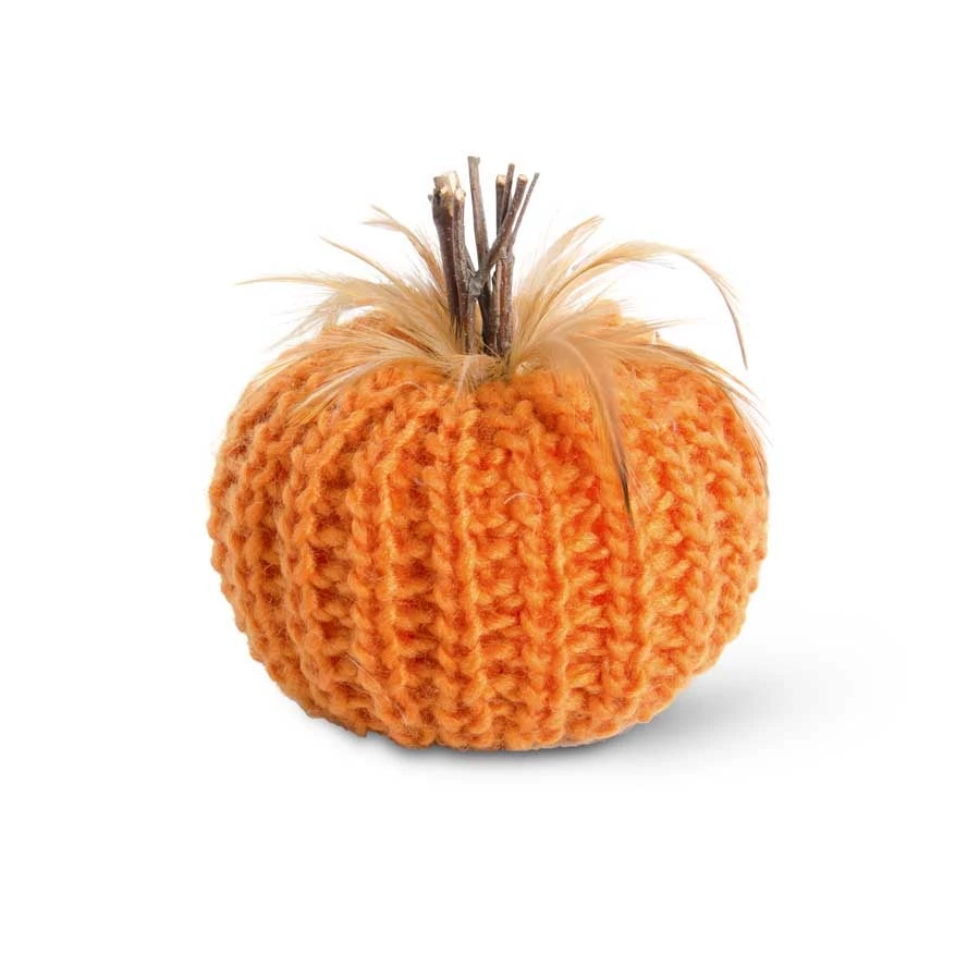 K&K Interiors Crochet Pumpkin, Orange 1 K&K Interiors Crochet Pumpkin, Orange