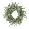 K&K Interiors 24" Blue Gum Eucalyptus Wreath With Grapevine Base Floral Arrangements
