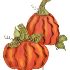 Round Top Collection Small Classic Orange Pumpkins, Set Of 2