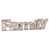K&K Interiors White Wooden "Family" Sign Wall Art