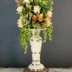 Diane Peach Rose Candle Topper Floral Arrangements