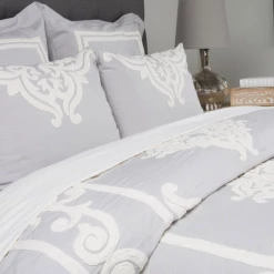 Classic Home Patrina King Duvet, Fog