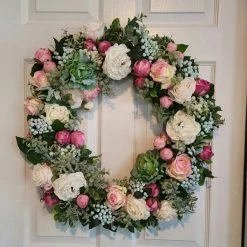 Diane 24" French Country Wreath Floral Arrangements