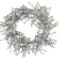 American Best Floral Arrangements 6.5" Eucalyptus Candle Ring, Frost Green