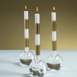 Zodax Modern Gold Candles, Set Of 6