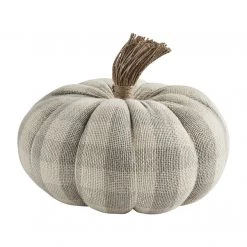 Mud Pie Check Pumpkin Sitter (Various Sizes)