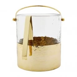 Mud Pie Kitchen Decor Gold Ice Bucket Set