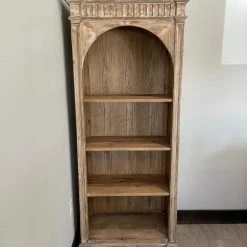 Global Imports Arlo Hand-Carved Elm Bookcase