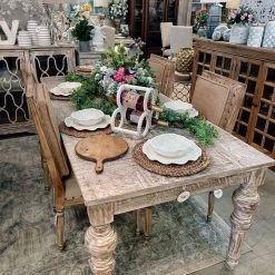 Global Imports Dining Tables Callie Solid Mango Wood Dining Table