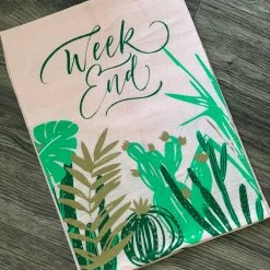 The Mint Julep Tropical Weekend Tea Towel