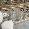 Global Imports Consoles, Breakfronts, & Sideboards Jennifer Diamond Pattern Mirrored Sideboard (White Wash)