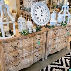 Global Imports Nightstands & Chests Piper Scalloped Oversized Nightstand Or Chest (Whitewash)