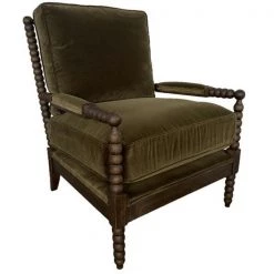 Rockford Wholesale Spindle Chair, Vintage Velvet Olive