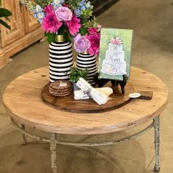 A&B Home Accent Furniture Wood & Metal Coffee Table