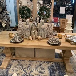 Global Imports Elliot 8' Solid Elm Dining Table (Natural)