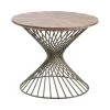 Crestview Accent Furniture Twist Metal Round Accent Table