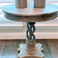 Crestview Accent Furniture Mango Wood Twist Accent Table (Various Finishes)