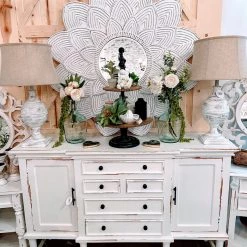 Global Imports Abby White Distressed Breakfront Bedroom Furniture