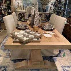 Global Imports Elliot 8' Solid Elm Dining Table (Natural)