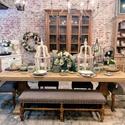 Global Imports Elliot 8' Solid Elm Dining Table (Natural)