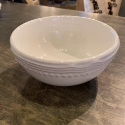 The Mint Julep Scalloped Bowl, White