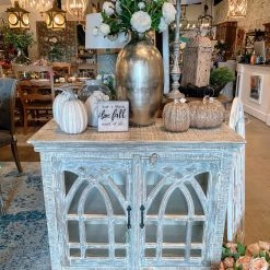 Global Imports Consoles, Breakfronts, & Sideboards Artie Cathedral Glass Door Cabinet (2 Door)