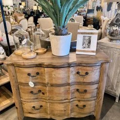 Global Imports Piper Scalloped Oversized Nightstand Or Chest (Natural)